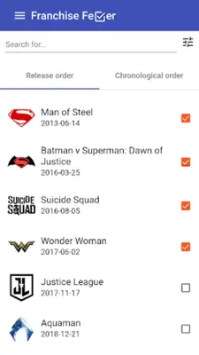 Franchise Fever Timelines & v android App screenshot 9