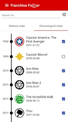 Franchise Fever Timelines & v android App screenshot 13