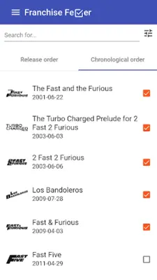 Franchise Fever Timelines & v android App screenshot 8